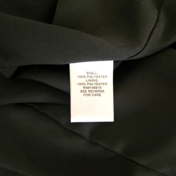 ONE HART Black Teal Floral V Neck Bell Sleeves Ruffle Hem Mini Dress Size M - Picture 11 of 13